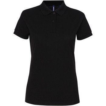 textil Dame Polo-t-shirts m. korte ærmer Asquith & Fox AQ025 Sort