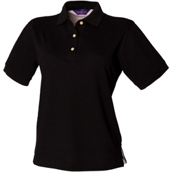 textil Dame Polo-t-shirts m. korte ærmer Henbury HB121 Black