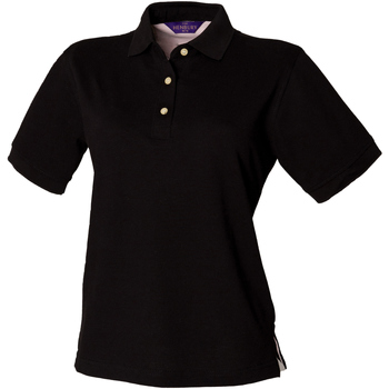 textil Dame Polo-t-shirts m. korte ærmer Henbury HB121 Sort