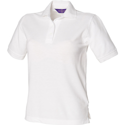 textil Dame Polo-t-shirts m. korte ærmer Henbury HB401 White
