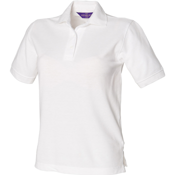 textil Dame Polo-t-shirts m. korte ærmer Henbury HB401 Hvid