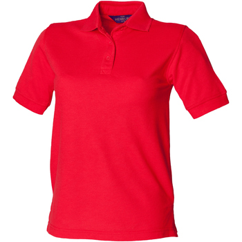 textil Dame Polo-t-shirts m. korte ærmer Henbury HB401 Rød