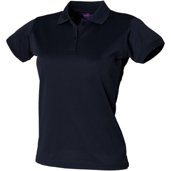 textil Dame Polo-t-shirts m. korte ærmer Henbury Coolplus Blå